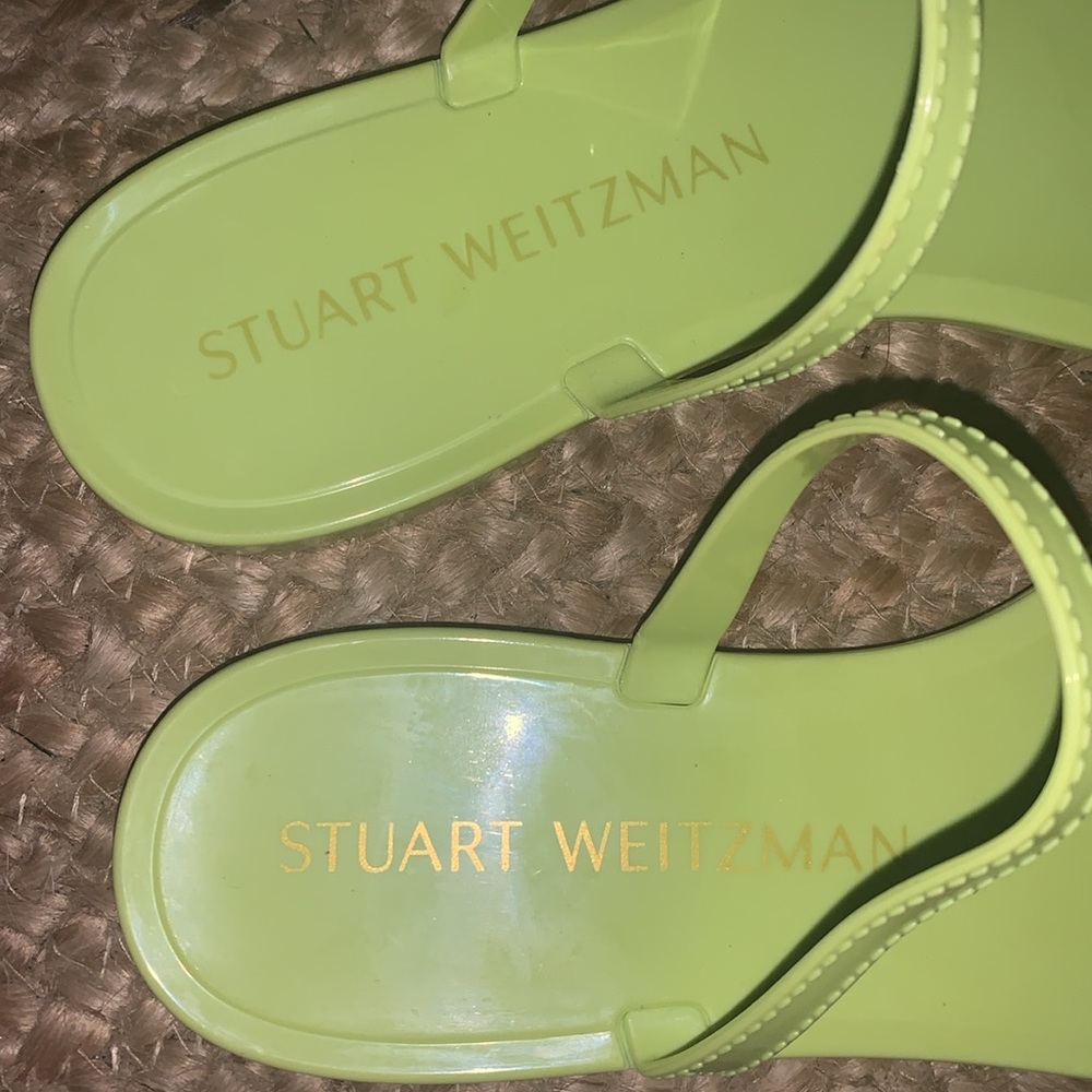 Stuart Weitzman neon green Jelly Sandals - Picture 2 of 7